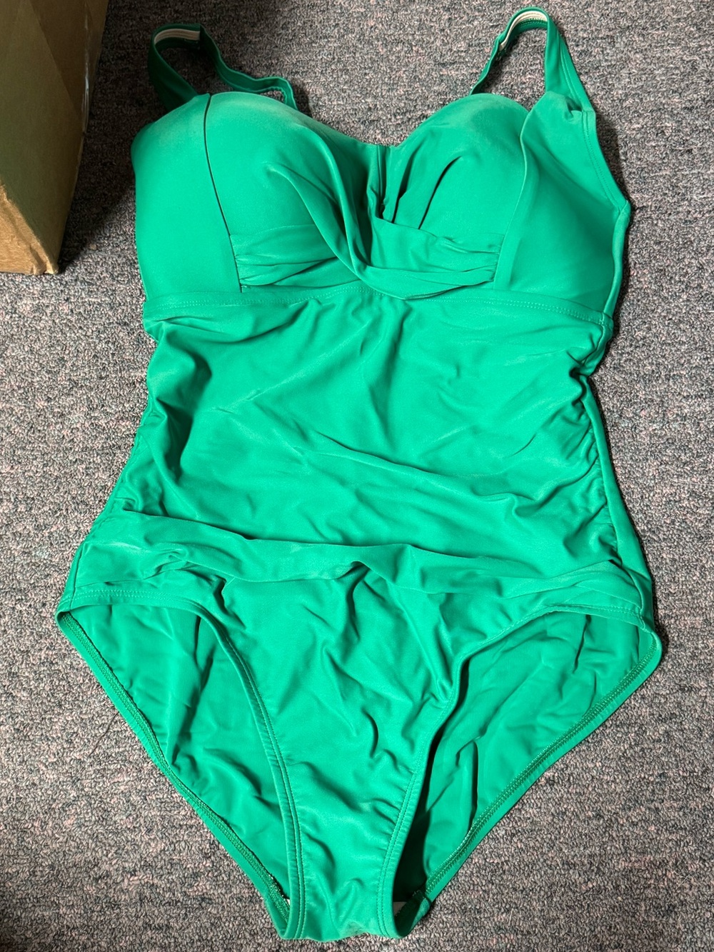 Kona Sol Bright Green One-Piece Swimsuit with Molded Cups